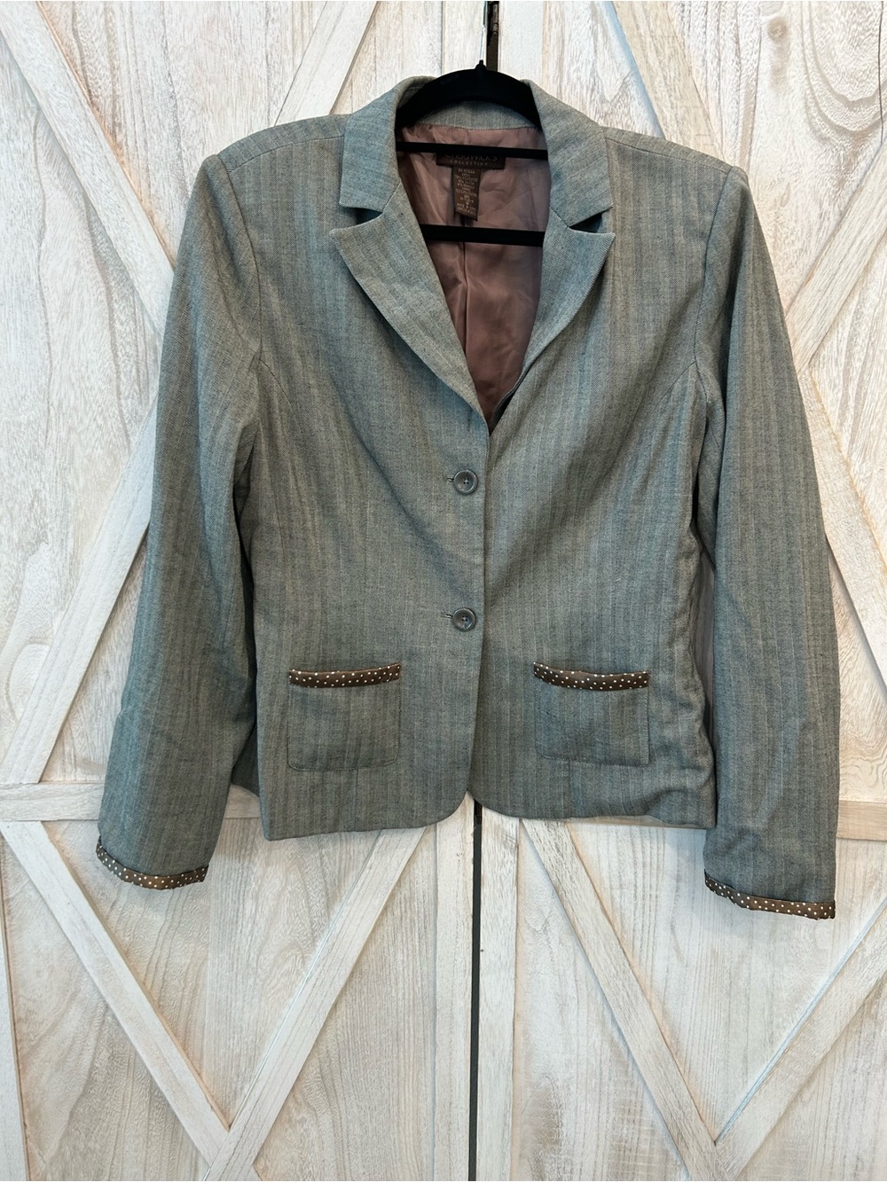 Chadwicks Grey Pinstripe Women's Blazer